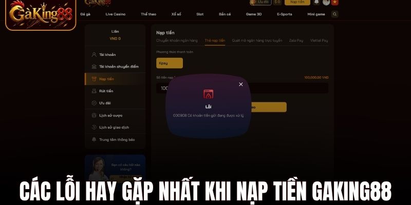 Nạp Tiền GAKING88