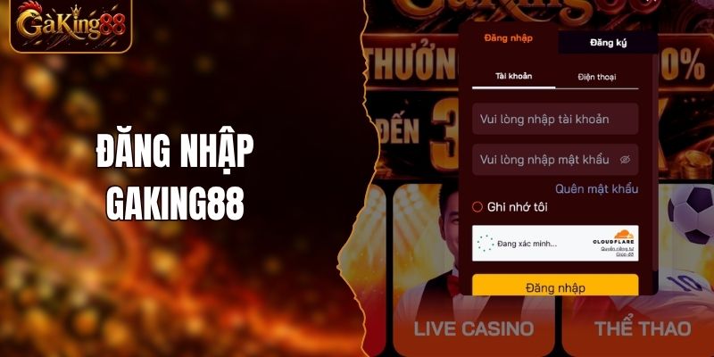 đăng nhập GAKING88
