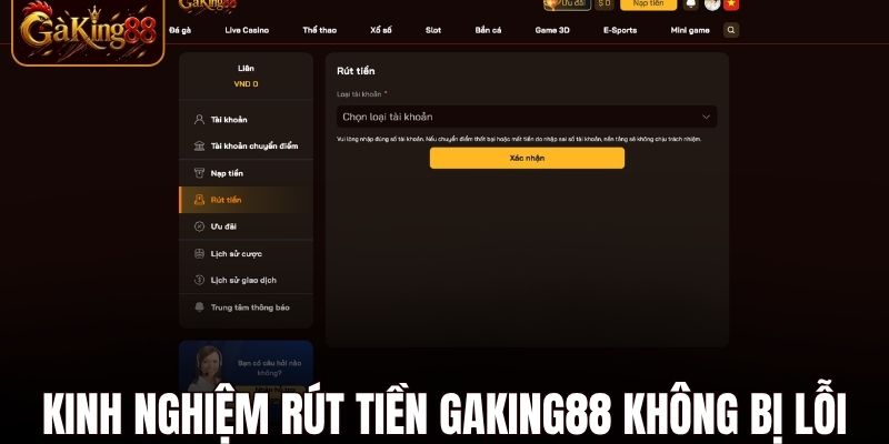 Rút Tiền GAKING88