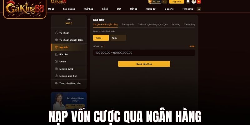 Nạp Tiền GAKING88