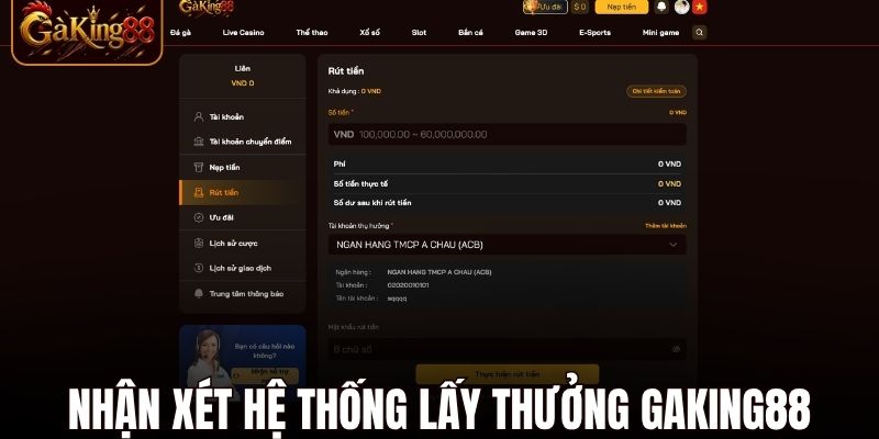 Rút Tiền GAKING88